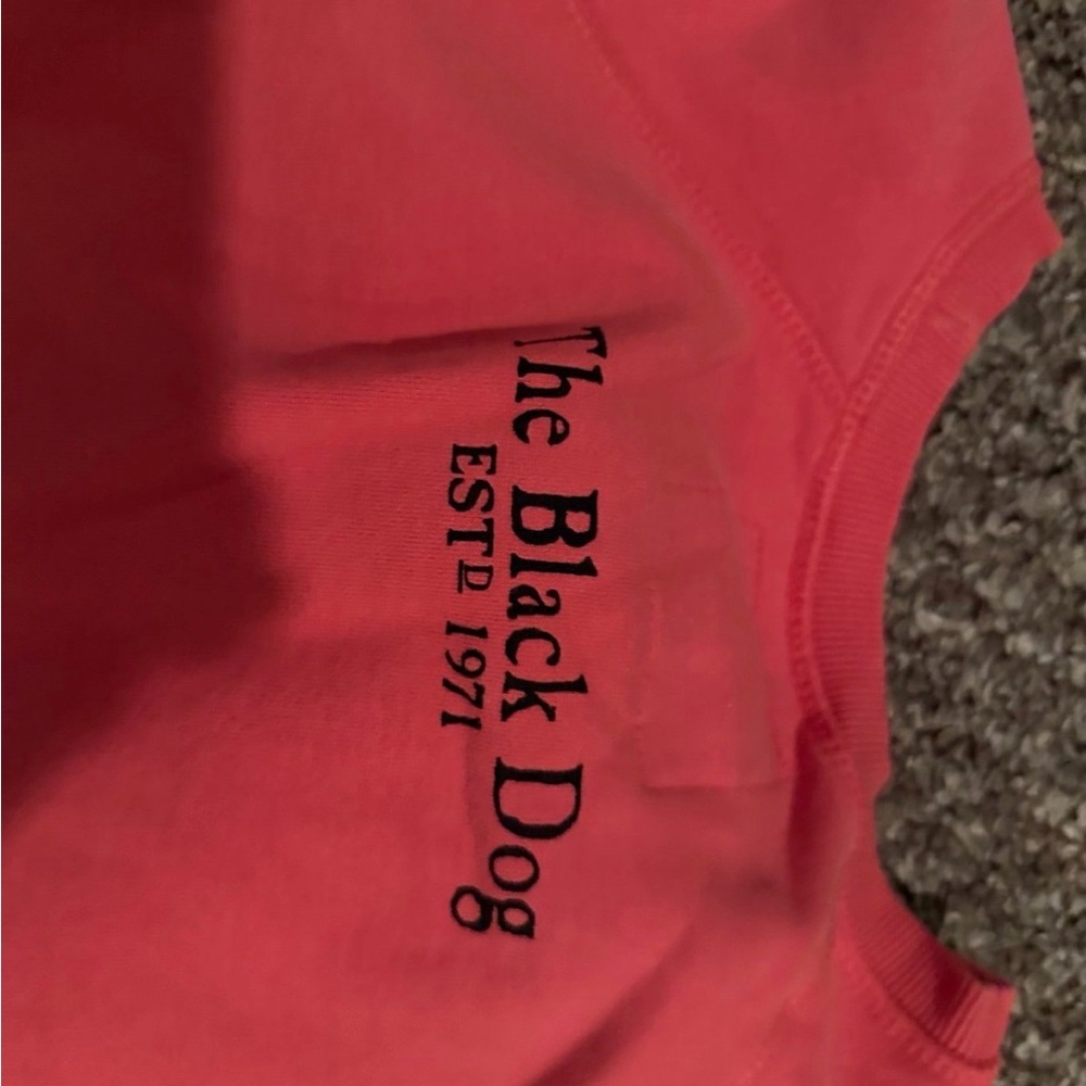 The Black Dog Coral Pink Pullover with Small Black Logo - Picture 4 of 5